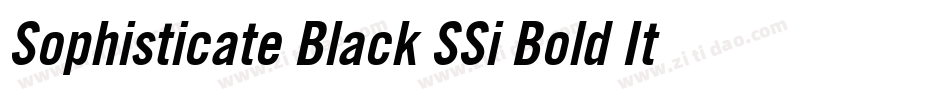 Sophisticate Black SSi Bold Italic字体转换